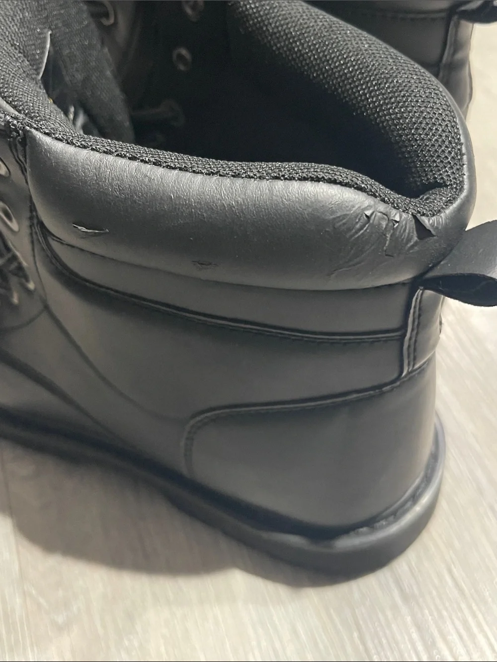 Men's Black Rugged Lace-Up Work Boots